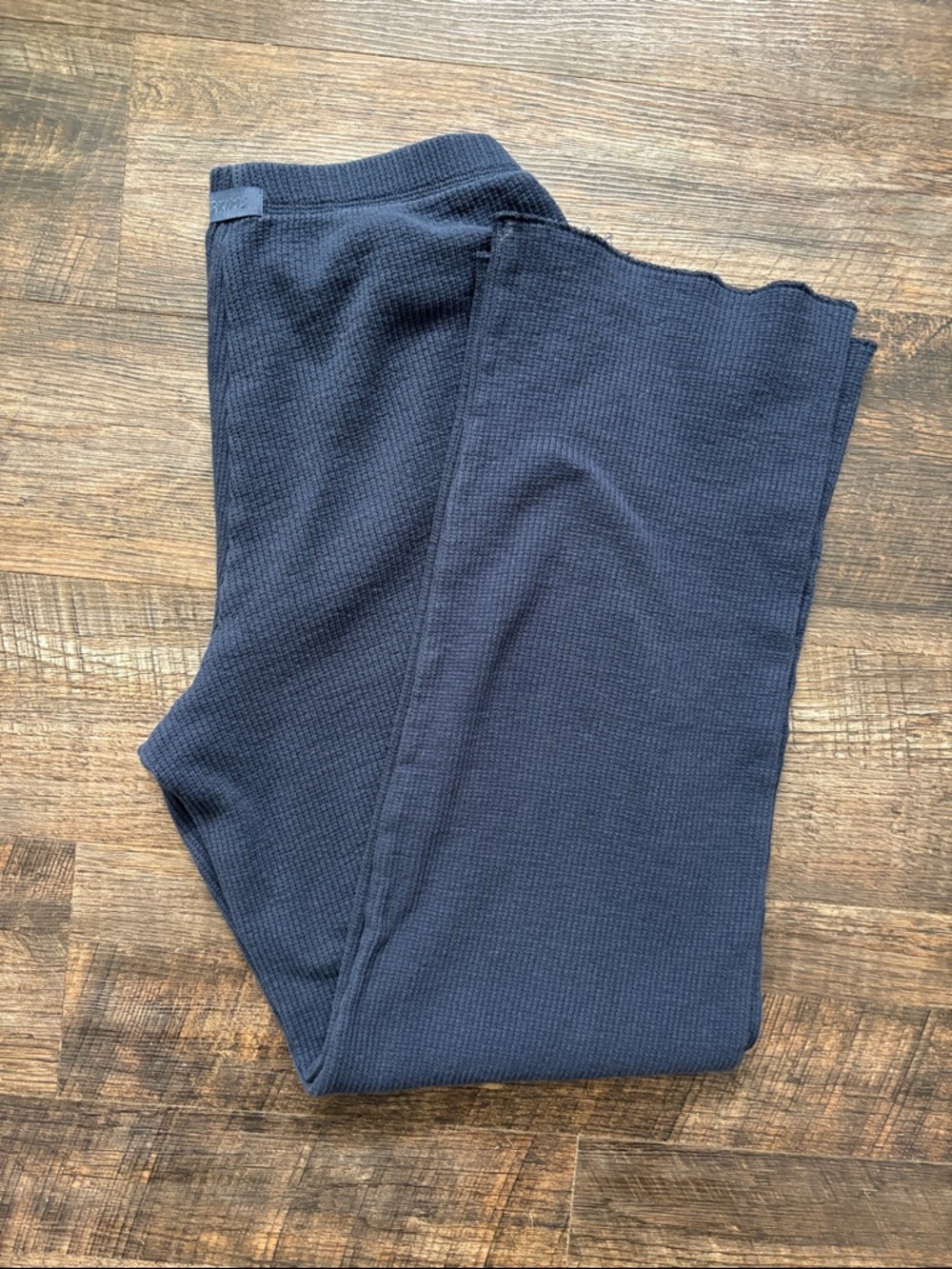 Skims Thermal Waffle Knit Lounge Pants XS Navy